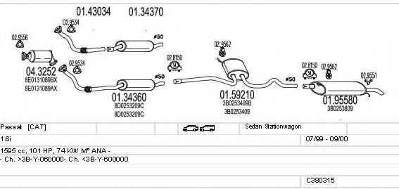 MTS C380315003173 Exhaust System